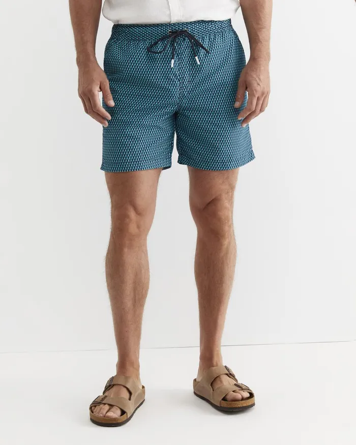 Men Sportscraft Swimwear Chester Swim Short Navy Multi