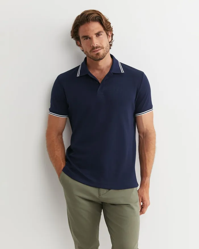Men Sportscraft TShirts and Polos Manning Short Sleeve Polo Navy