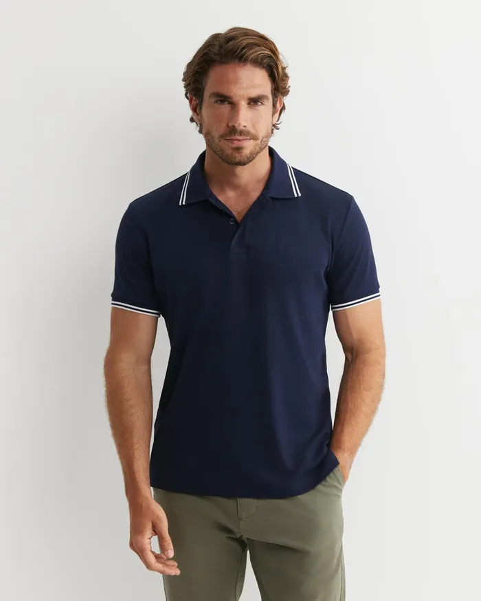 Men Sportscraft TShirts and Polos Manning Short Sleeve Polo Navy