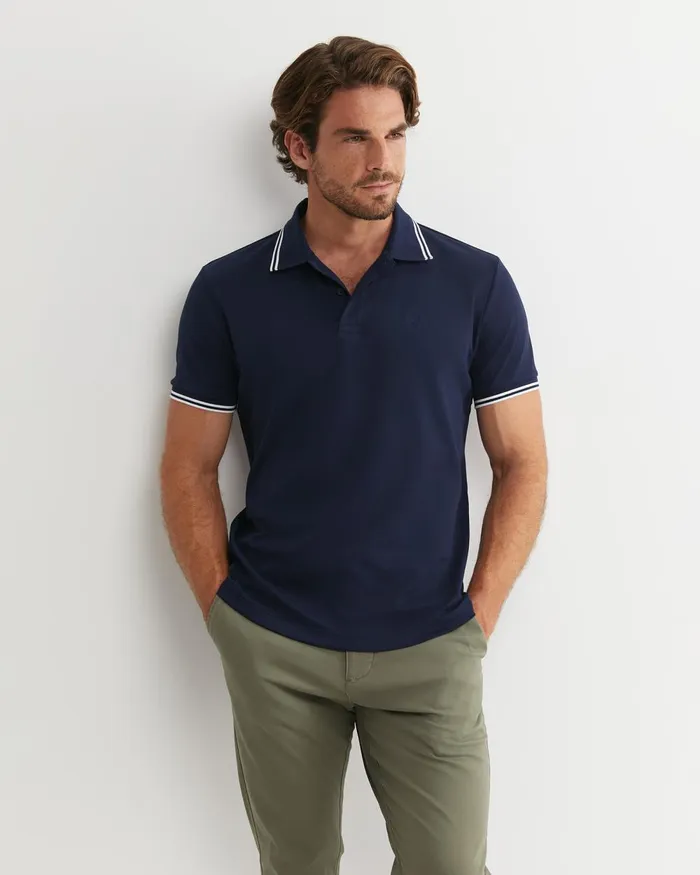 Men Sportscraft TShirts and Polos Manning Short Sleeve Polo Navy