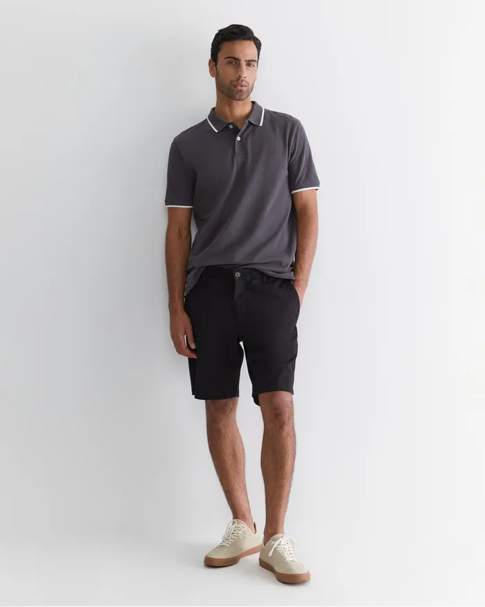 Men Sportscraft TShirts and Polos Sc Tipped Pique Polo Charcoal