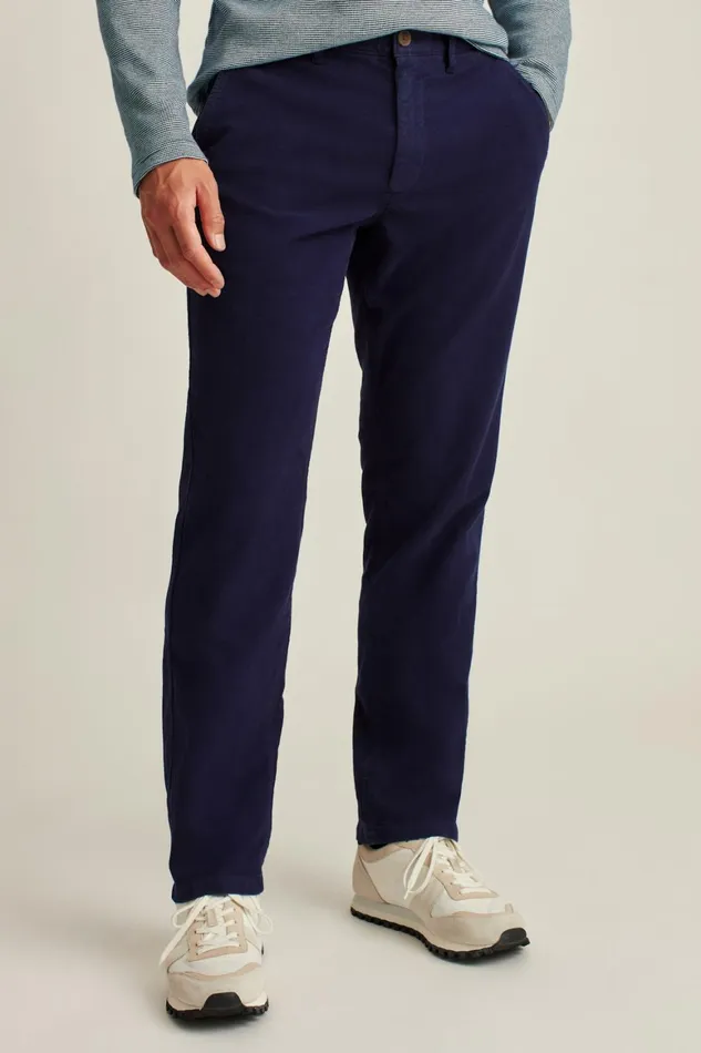 Men Stretch Italian Moleskin Trouser Maritime Blue Bonobos Dress Pants
