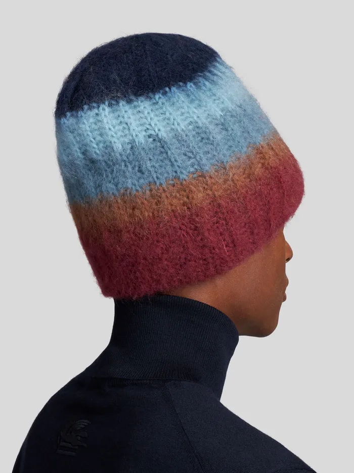 Men Striped Mohair Beret Etro Hats