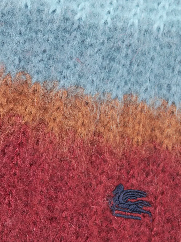 Men Striped Mohair Beret Etro Hats