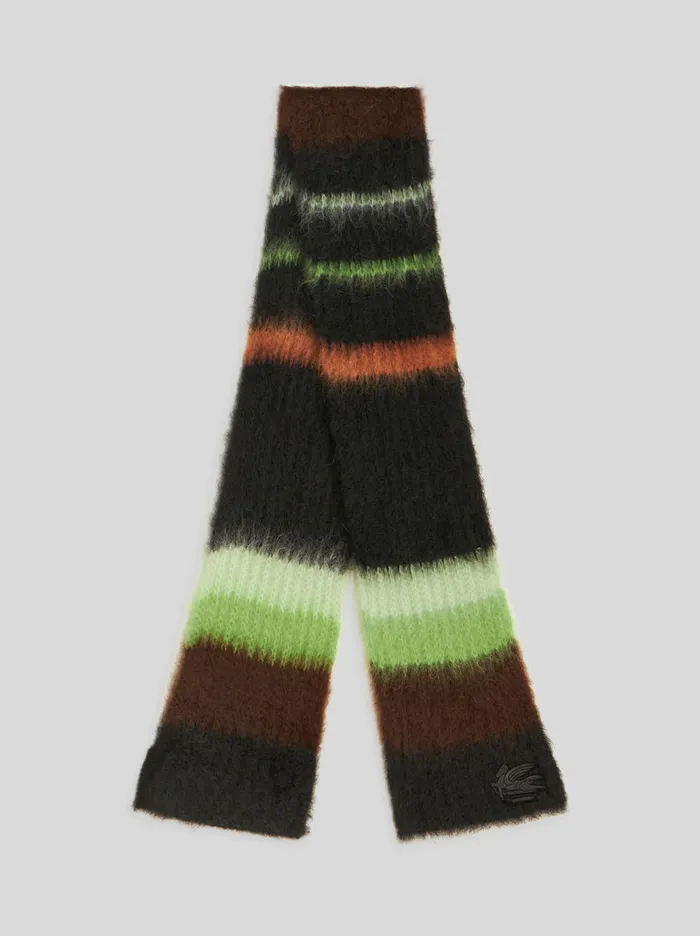 Men Striped Mohair Scarf Etro Scarves