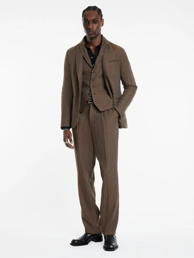 Men Suit Jackets John Varvatos ALLEN JACKET Chamois