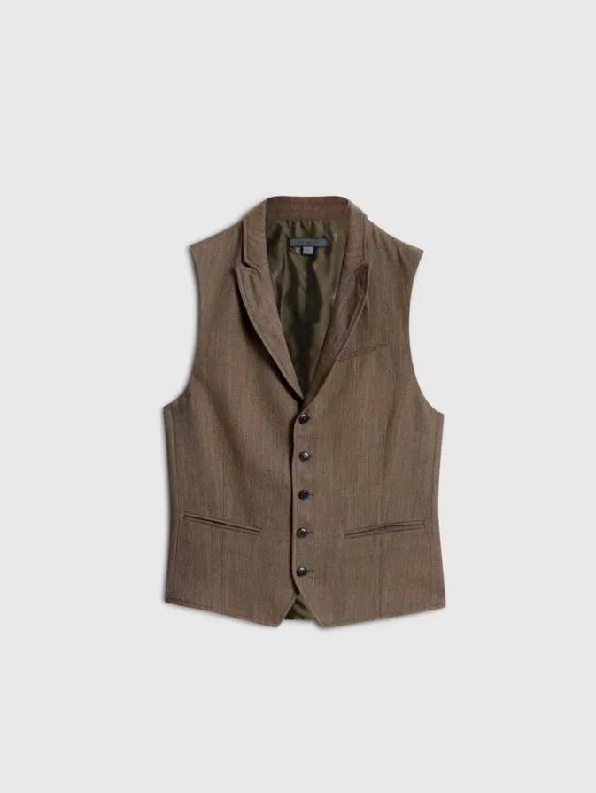 Men Suit Jackets John Varvatos WOODWARD VEST Chamois