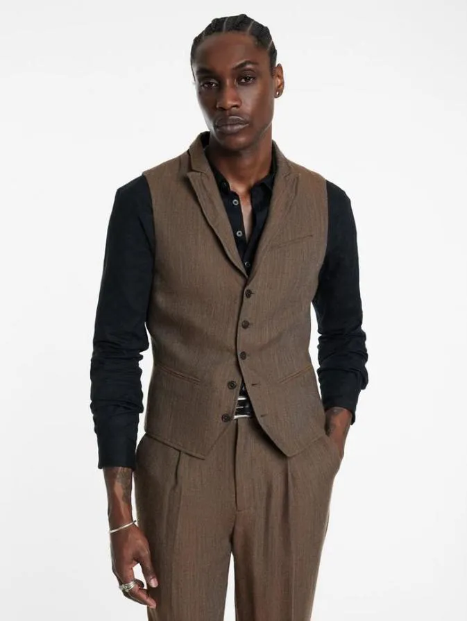 Men Suit Jackets John Varvatos WOODWARD VEST Chamois