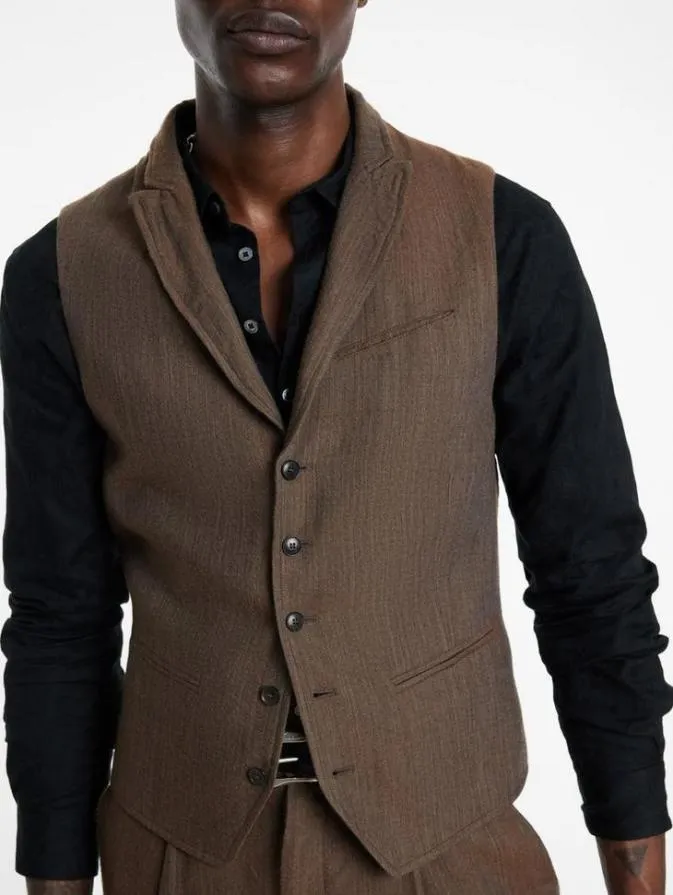 Men Suit Jackets John Varvatos WOODWARD VEST Chamois