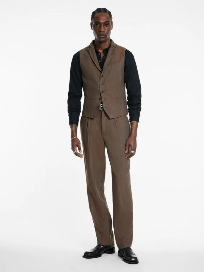 Men Suit Jackets John Varvatos WOODWARD VEST Chamois