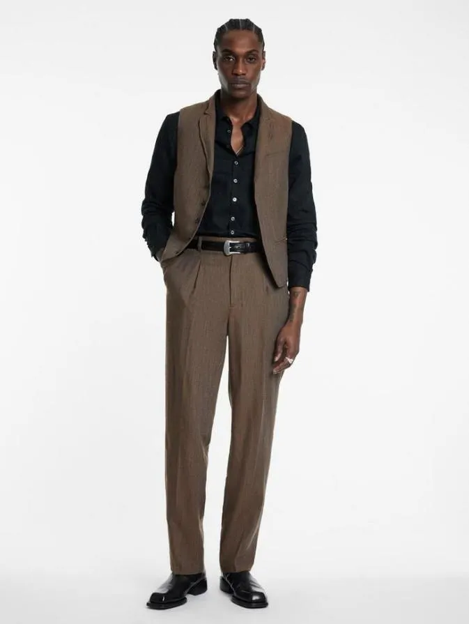 Men Suit Jackets John Varvatos WOODWARD VEST Chamois