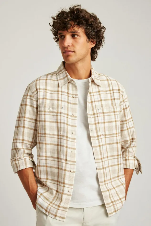 Men Sunset Overshirt Rye Ireland Plaid Bonobos Casual Shirts