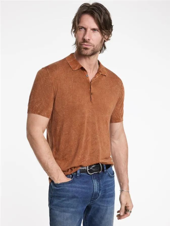 Men Sweaters John Varvatos CHATHAM POLO Hazelnut