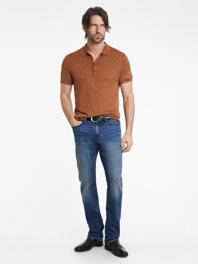Men Sweaters John Varvatos CHATHAM POLO Hazelnut
