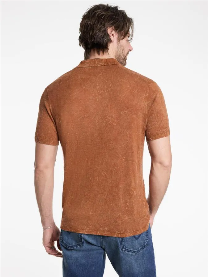 Men Sweaters John Varvatos CHATHAM POLO Hazelnut