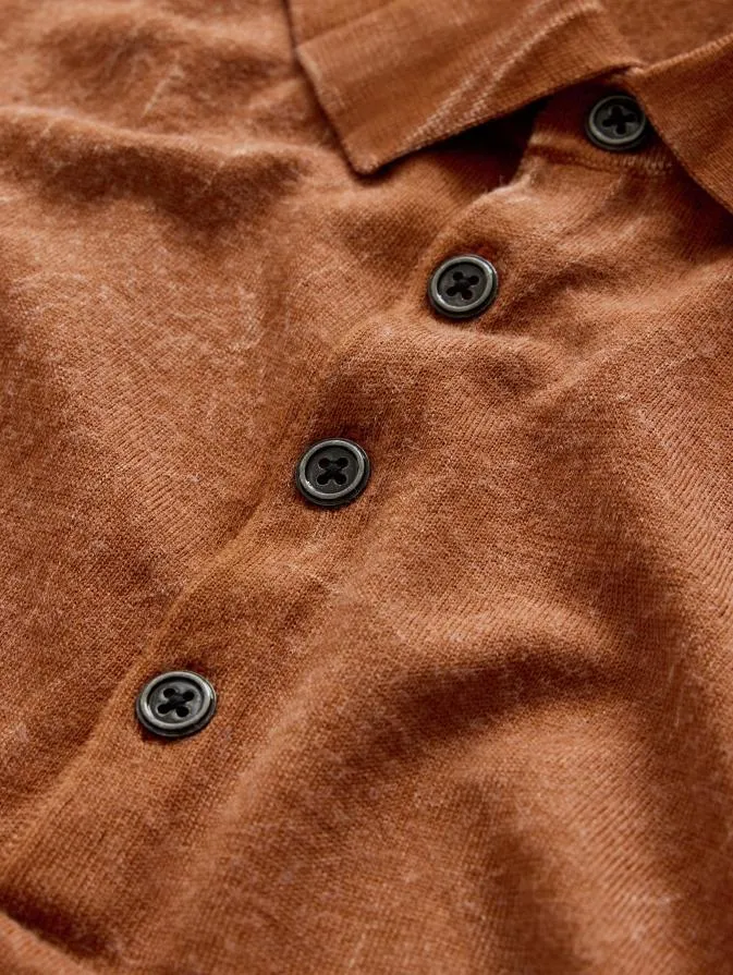 Men Sweaters John Varvatos CHATHAM POLO Hazelnut