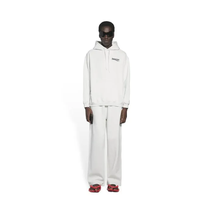 Men Sweatshirts and Hoodies Balenciaga Political Campaign Hoodie Medium Fit In White Men Sweatshirts and Hoodies Balenciaga Political Campaign Hoodie Medium Fit In White