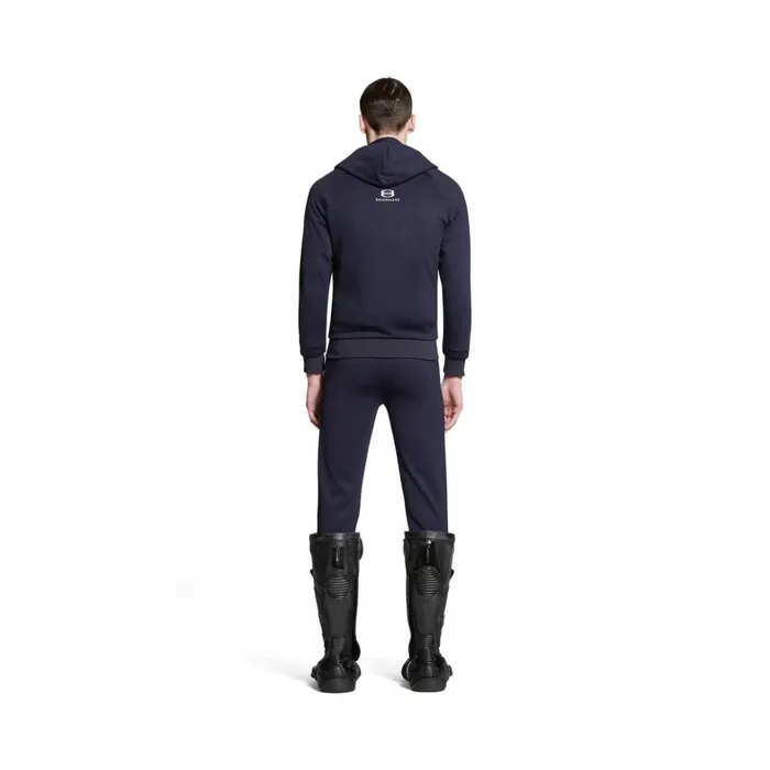 Men Sweatshirts and Hoodies Balenciaga Unity Sports Icon Inflatable Zipup Hoodie Medium Fit In Dark Navy