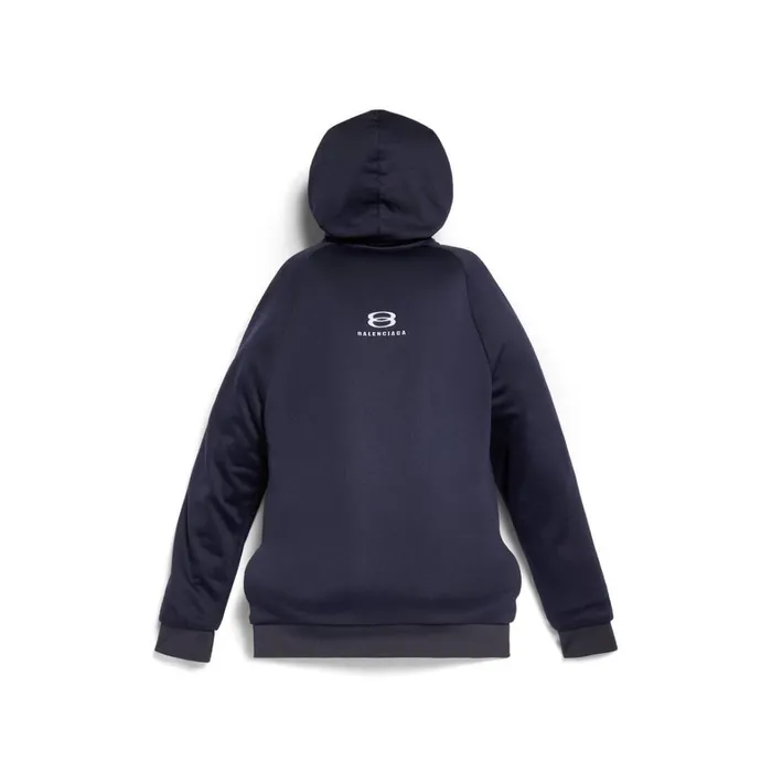 Men Sweatshirts and Hoodies Balenciaga Unity Sports Icon Inflatable Zipup Hoodie Medium Fit In Dark Navy