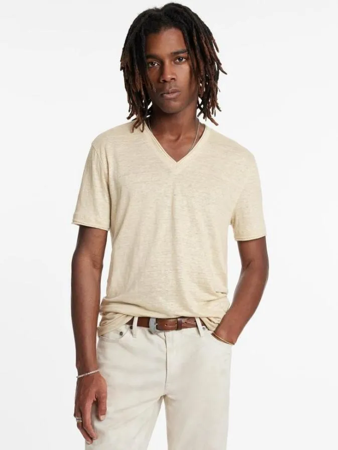 Men TShirts John Varvatos WOOSTER VNECK Light Khaki