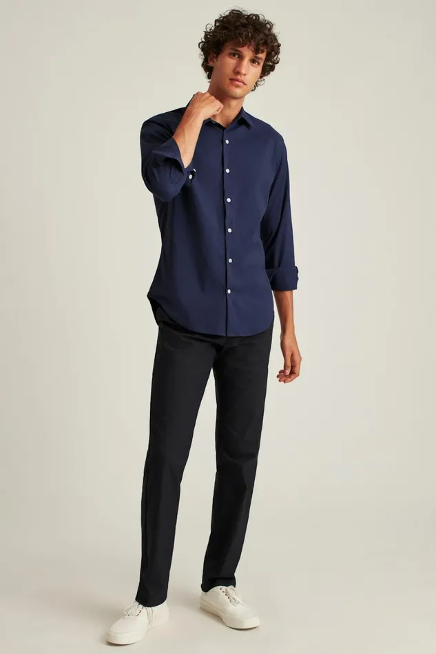 Men Tech Button Down Shirt Navy Bonobos Casual Shirts