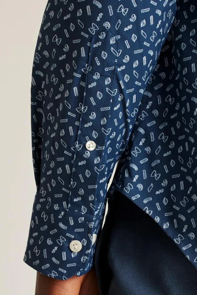 Men Tech Button Down Shirt Navy Pasta Party Bonobos Casual Shirts