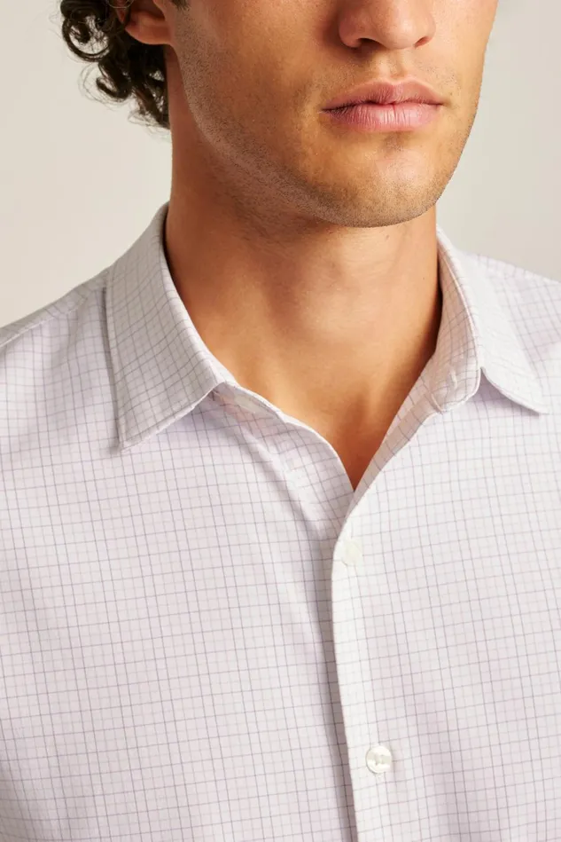 Men Tech Button Down Shirt Purple Check Bonobos Casual Shirts