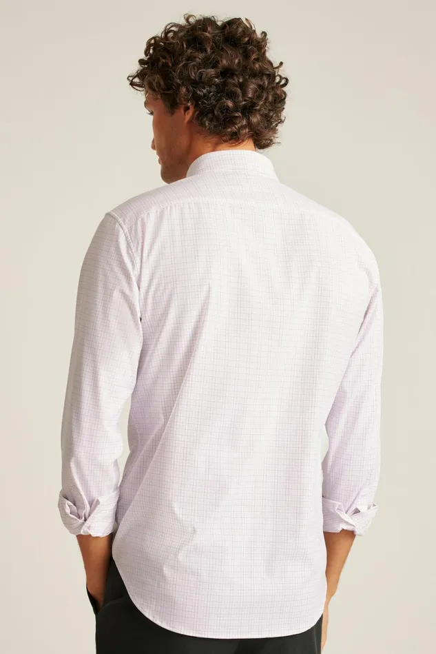 Men Tech Button Down Shirt Purple Check Bonobos Casual Shirts