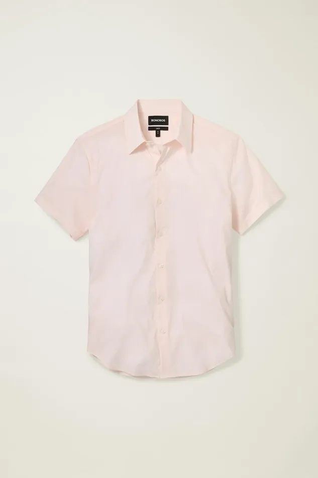 Men Tech Short Sleeve Shirt Pink Duo Geo Bonobos Short Sleeve Shirts