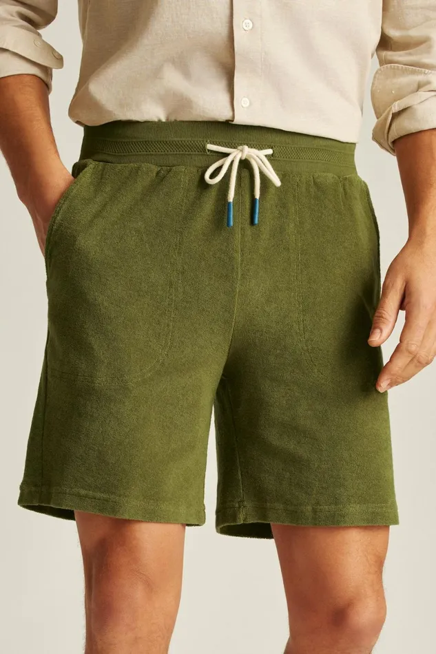 Men Terry Short Olive Green Drab Bonobos Casual Shorts