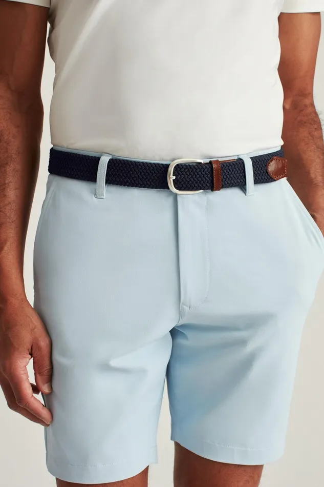 Men The Clubhouse Stretch Belt Navy With Brown Bonobos Golf Belts Hats and Accessories Men The Clubhouse Stretch Belt Navy With Brown Bonobos Golf Belts Hats and Accessories