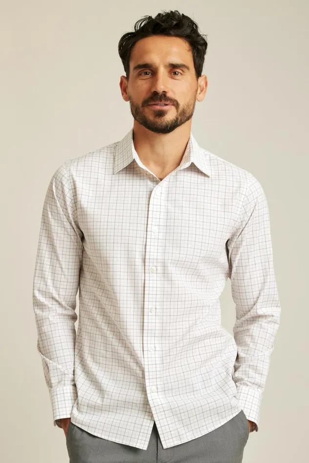 Men The Desk To Dinner Shirt Blue Orchid Plaid Bonobos Business Casual Shirts