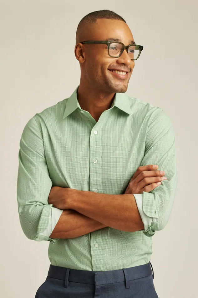 Men The Desk To Dinner Shirt Green Paradise Geo Bonobos Business Casual Shirts