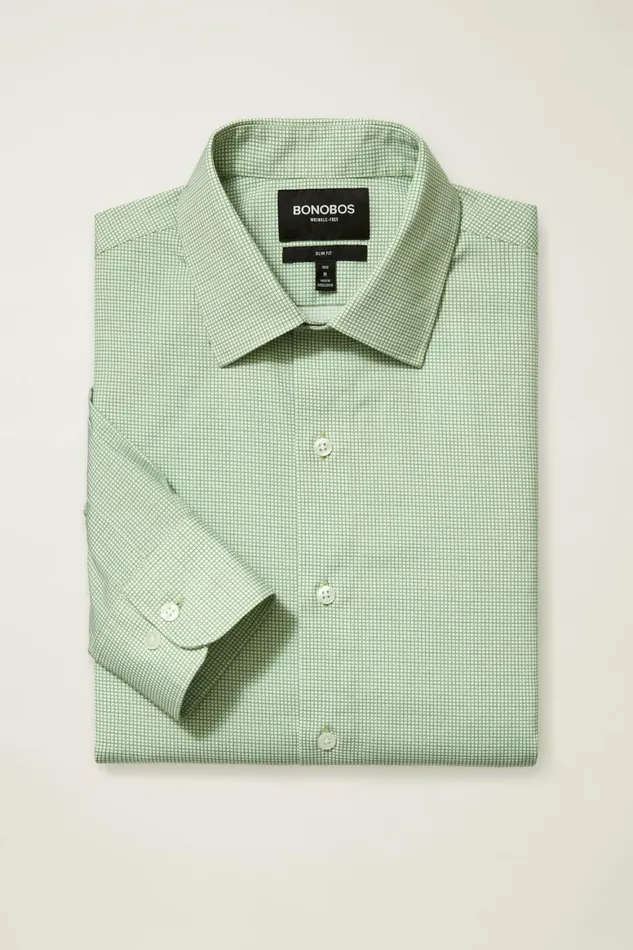 Men The Desk To Dinner Shirt Green Paradise Geo Bonobos Business Casual Shirts