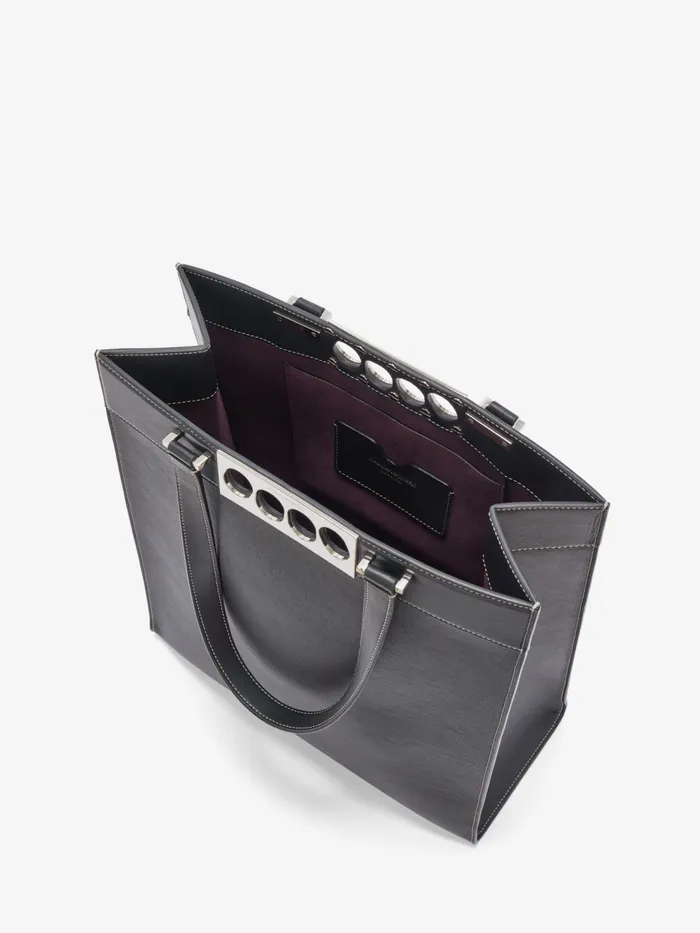 Men Totes Alexander McQueen The Grip Tote Bag Black