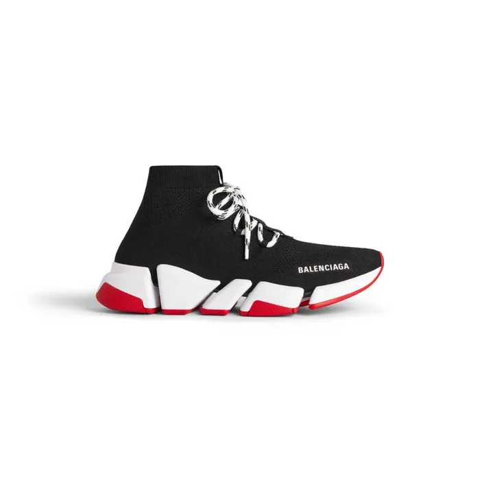 Men Trainers Balenciaga Speed 20 Laceup Recycled Knit Trainers In Black