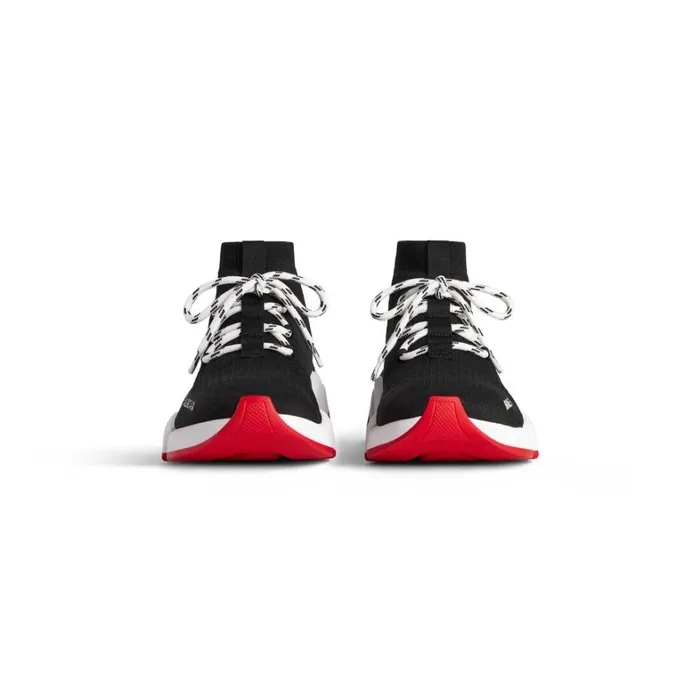 Men Trainers Balenciaga Speed 20 Laceup Recycled Knit Trainers In Black