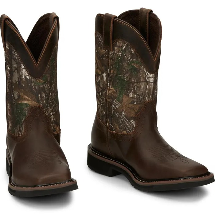 MEN Trekker 11034 Waterproof Chocolate Justin Boots Work