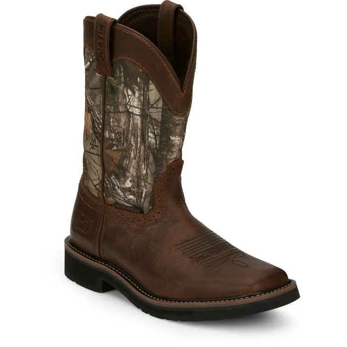 MEN Trekker 11034 Waterproof Chocolate Justin Boots Work