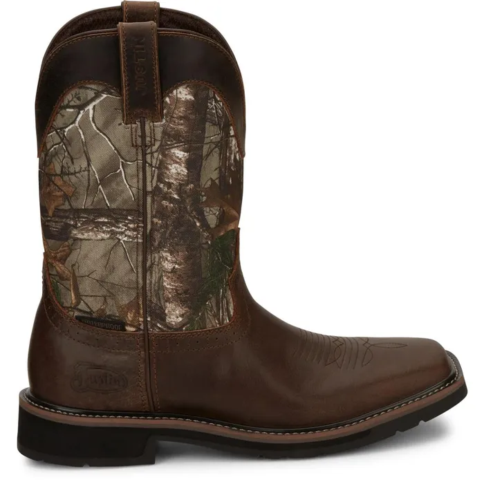 MEN Trekker 11034 Waterproof Chocolate Justin Boots Work
