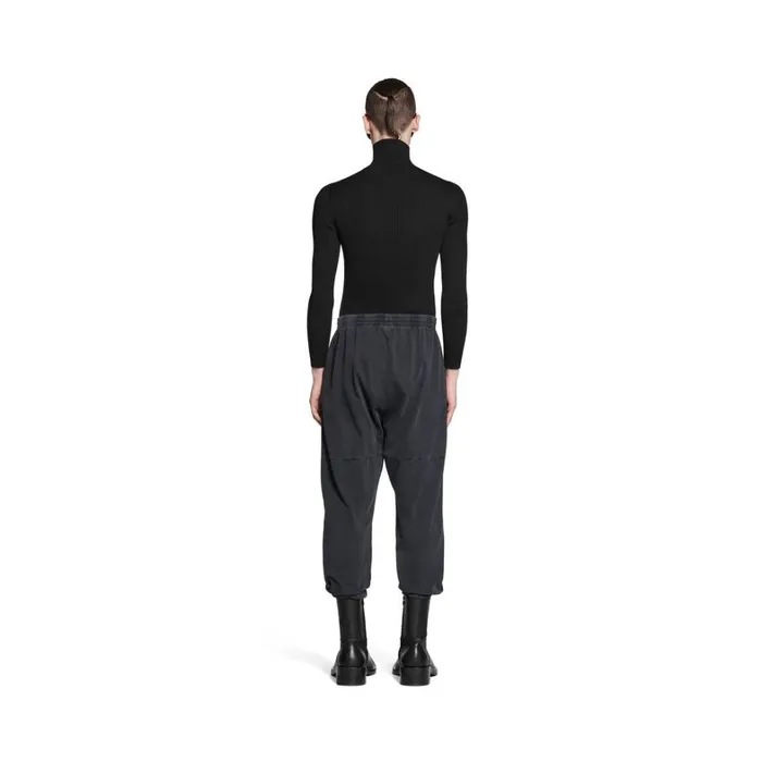 Men Trousers Balenciaga 3b Sports Icon Loose Leggings In Black Faded