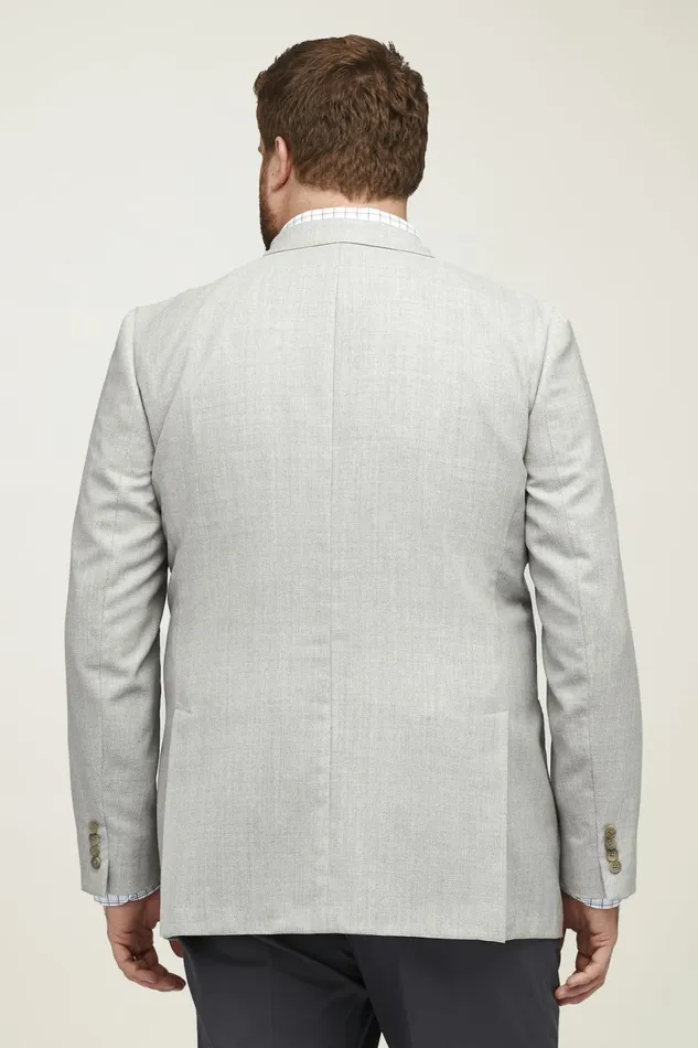 Men Unconstructed Italian Wool Blazer Extended Sizes Light Grey Bonobos Blazers and Sport Coats