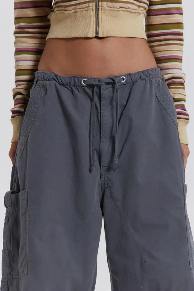 Men Vintage Grey Oversized Cargo Shorts Jaded London Shorts and Jorts
