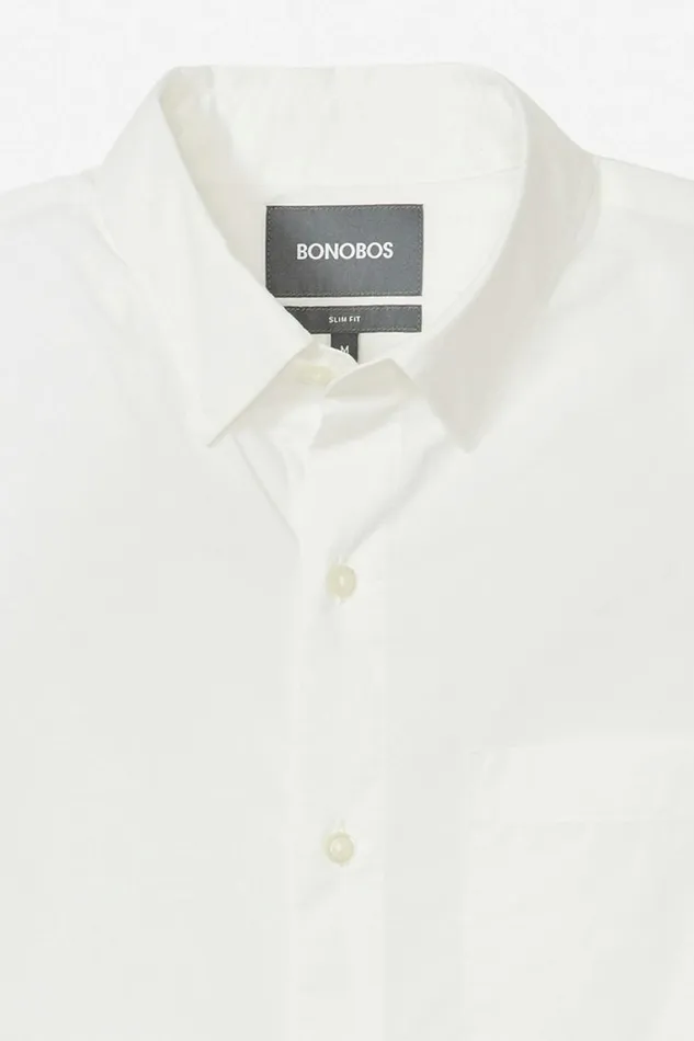 Men Washed ButtonDown Shirt White Bonobos Casual Shirts