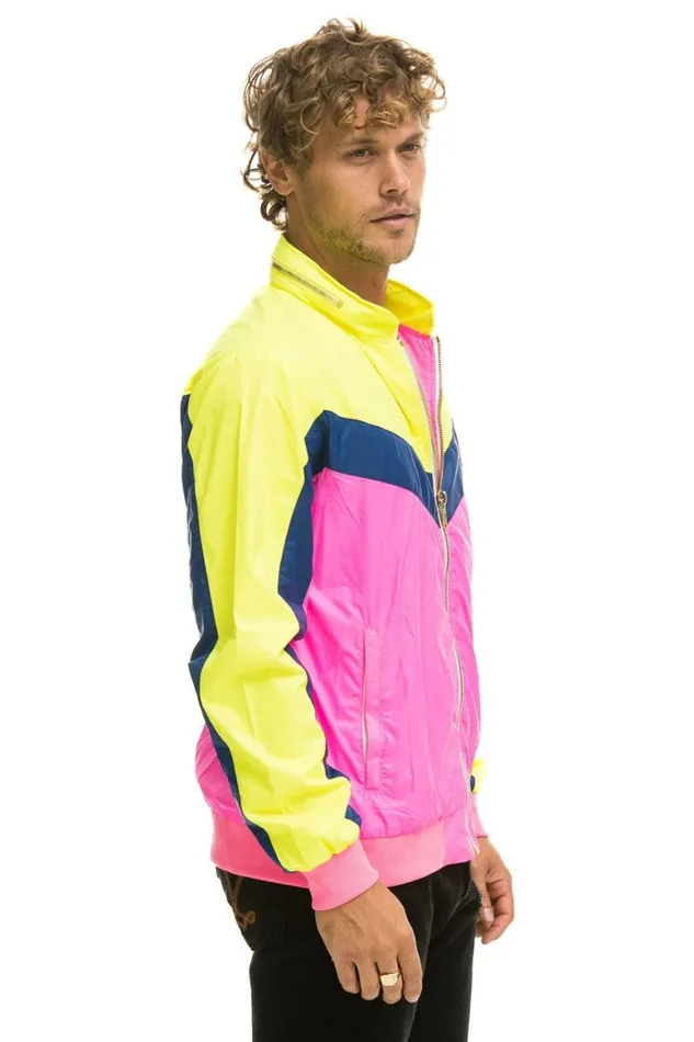 Men Wind Breakers Aviator Nation Windbreaker Jacket 8211 Neon Pink