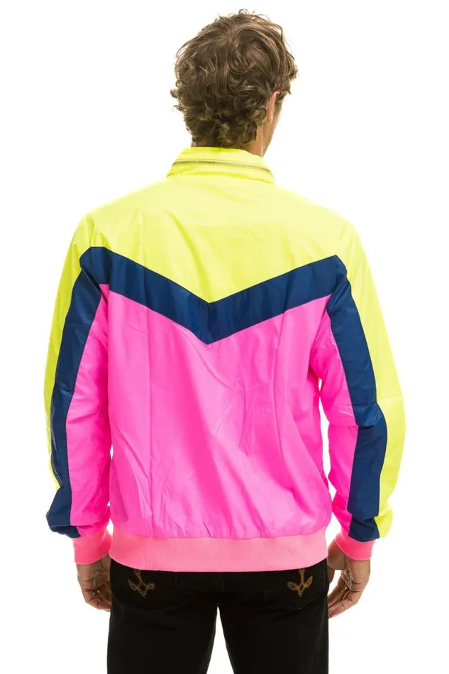 Men Wind Breakers Aviator Nation Windbreaker Jacket 8211 Neon Pink