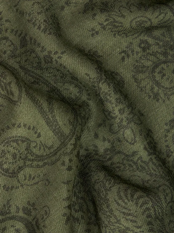 Men Wool Cashmere And Silk Scarf Etro Scarves