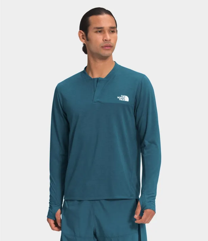 Mens Active Trail Henley Mallard Blue The North Face Active Tops