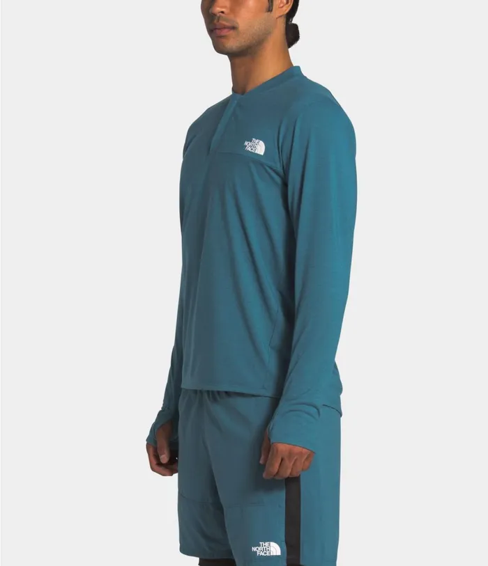 Mens Active Trail Henley Mallard Blue The North Face Active Tops