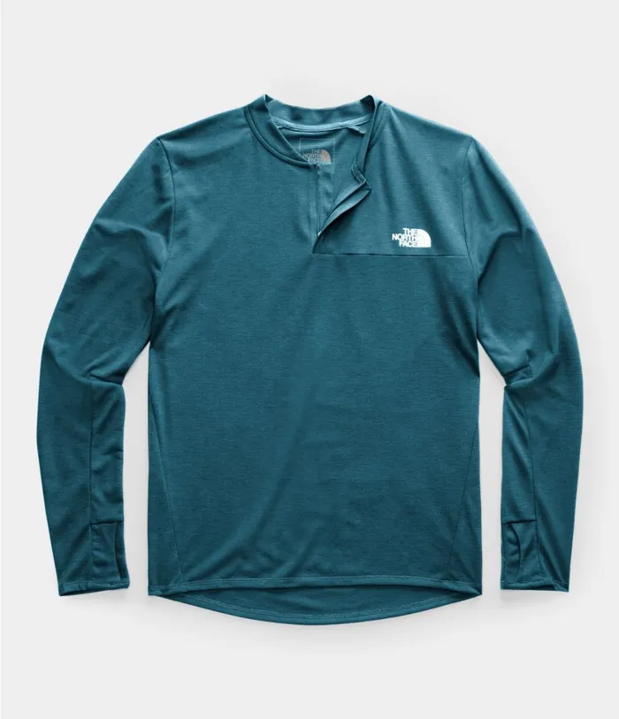 Mens Active Trail Henley Mallard Blue The North Face Active Tops